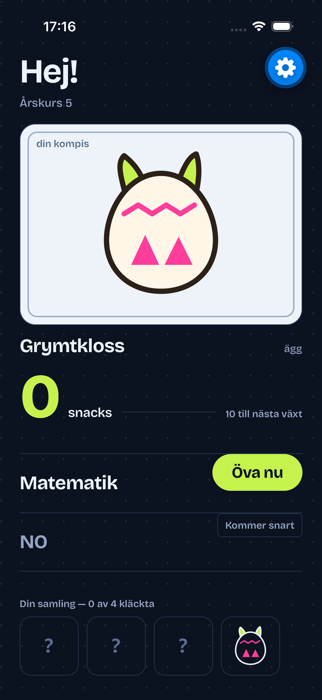Startsidan i det mörka utseendet Neonlabb.